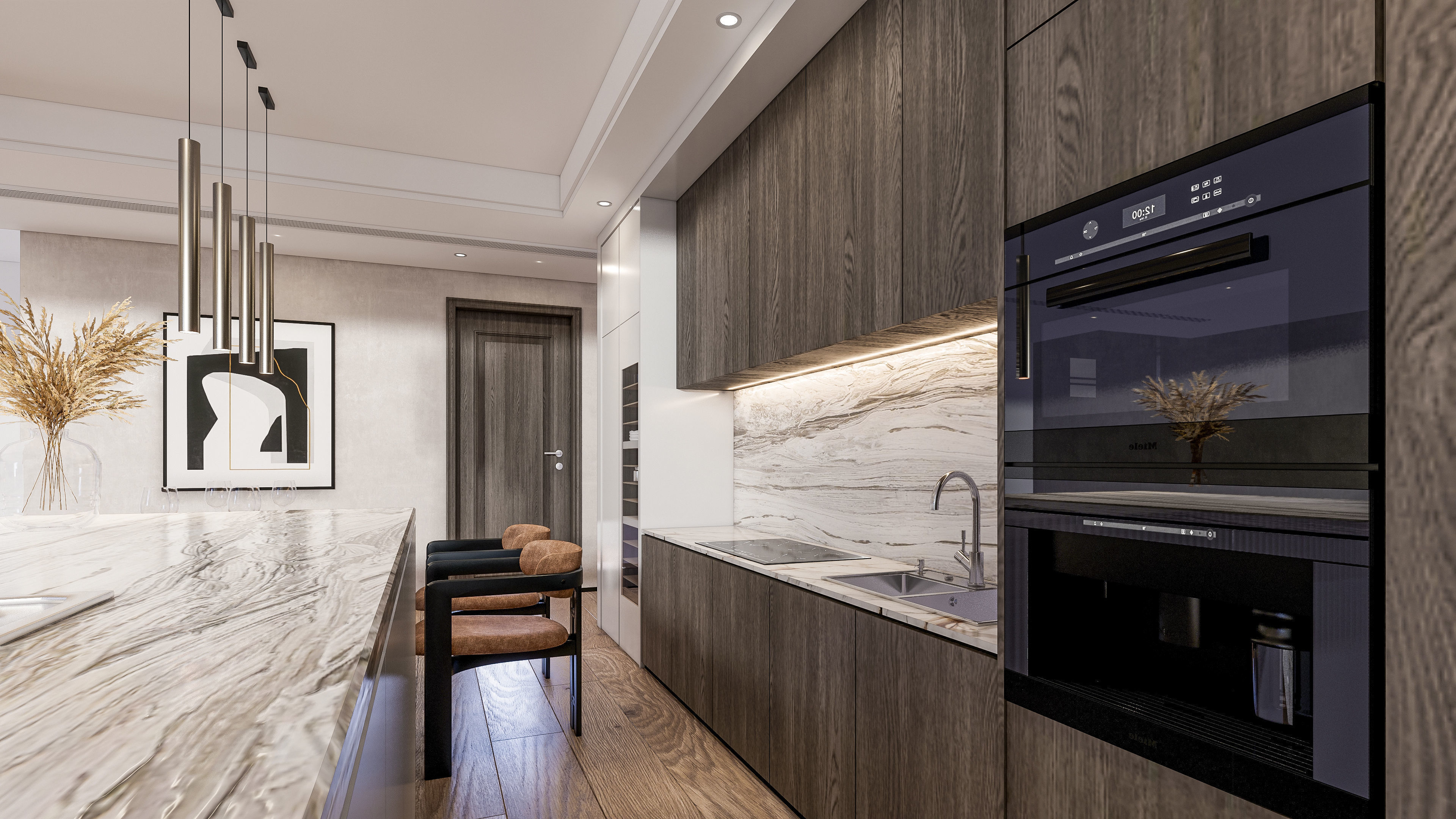 Kitchen Modern interior  0047 3D model_18