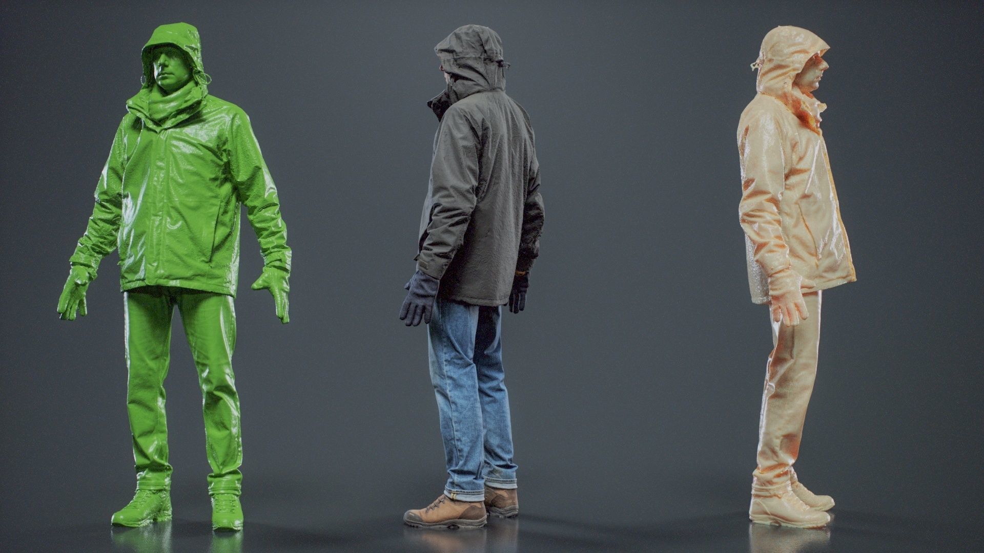 Winter Hiking Man 009 RAW Scan 3D model_8