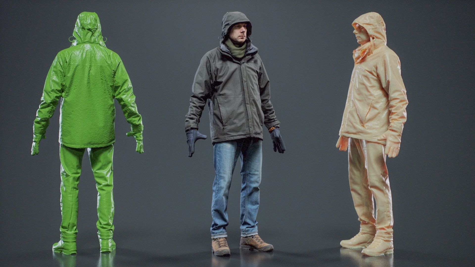 Winter Hiking Man 009 RAW Scan 3D model_1