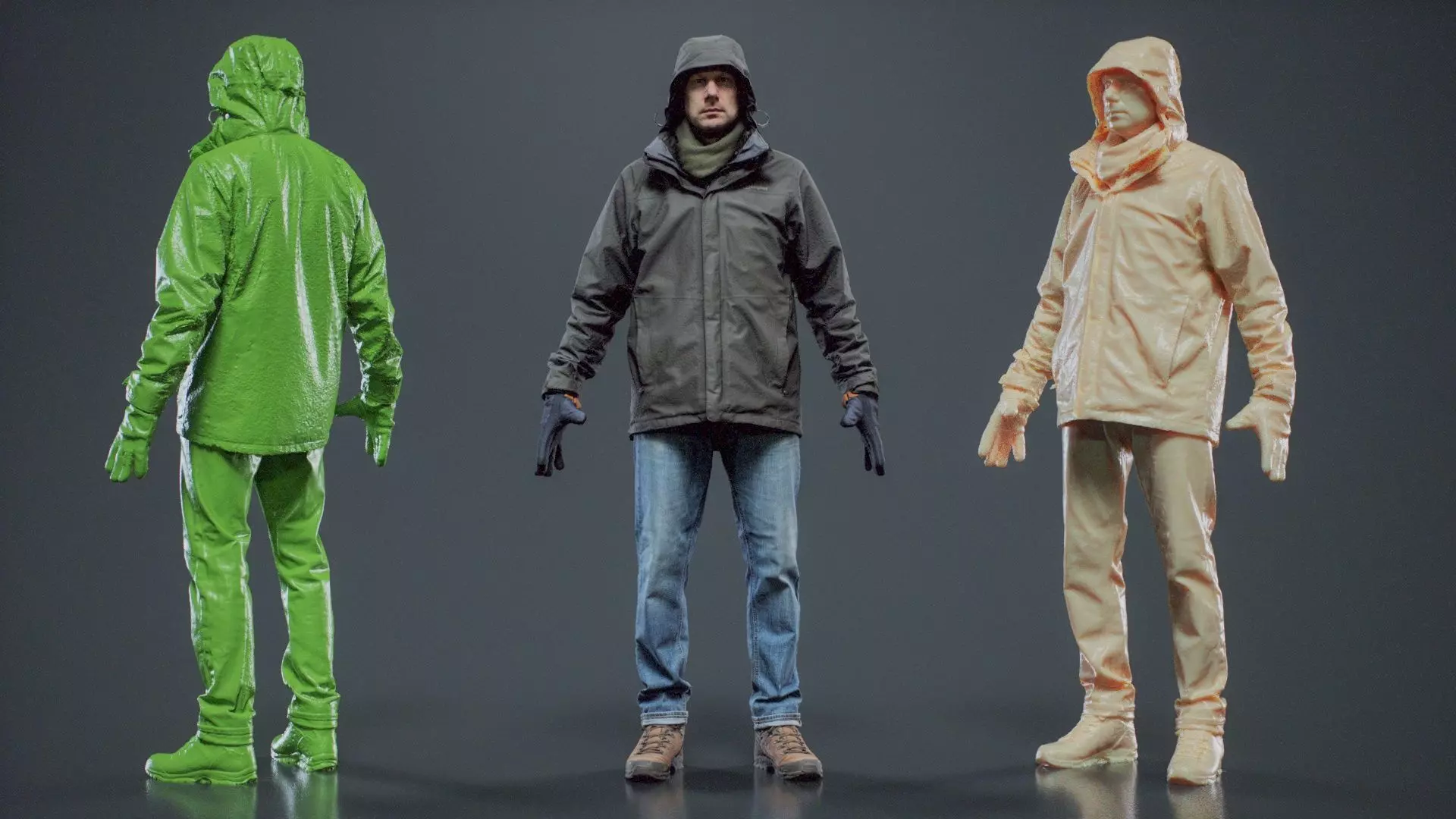 Winter Hiking Man 009 RAW Scan 3D model_0