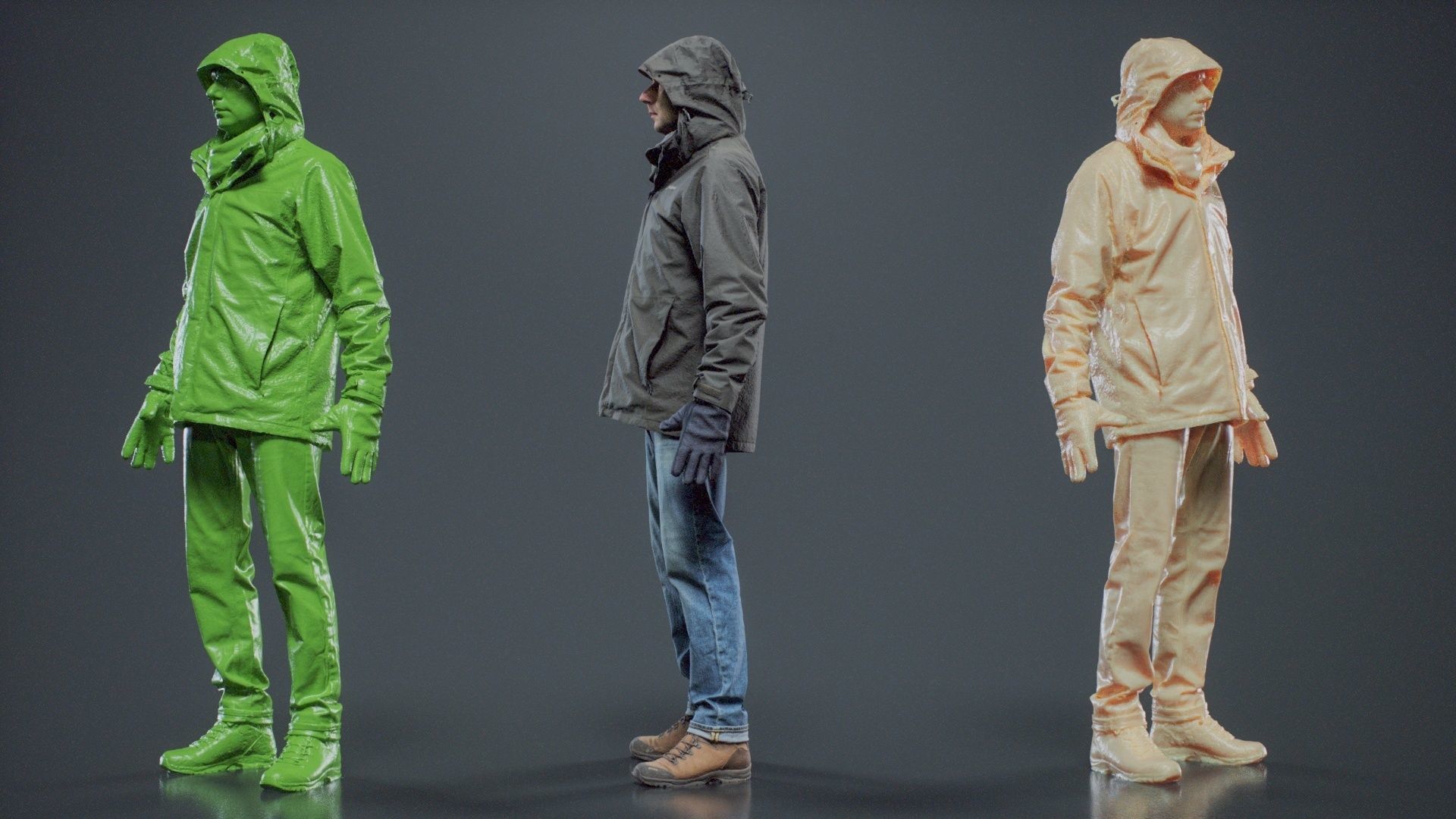 Winter Hiking Man 009 RAW Scan 3D model_9