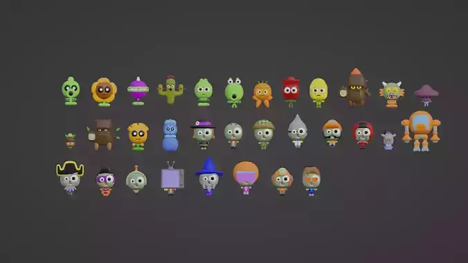 PVZ Shooters Plush Pack