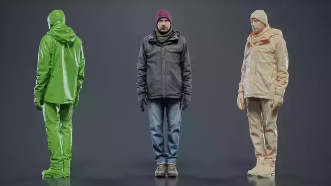 Winter Hiking Man 008 RAW Scan