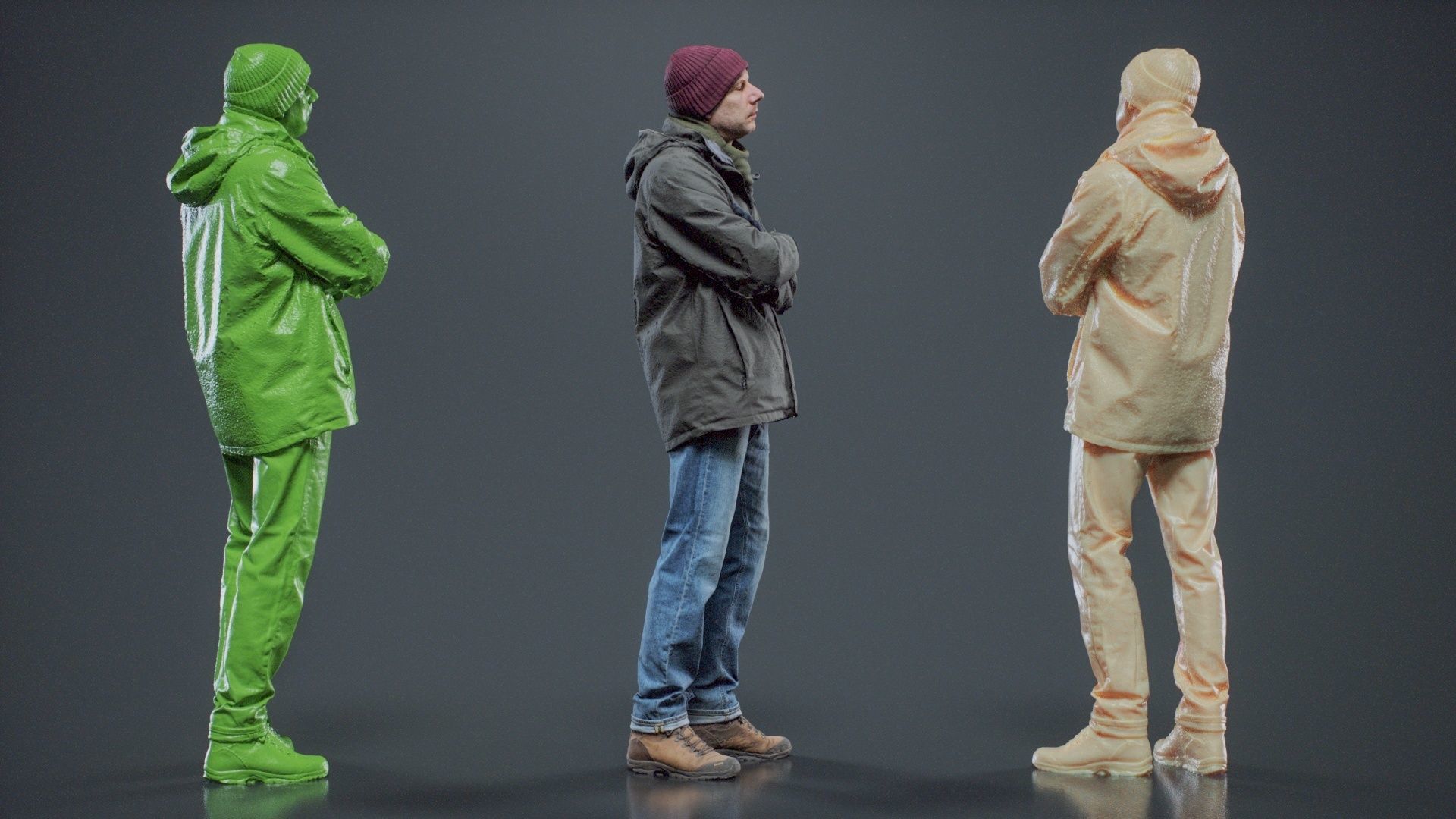 Winter Hiking Man 007 RAW Scan 3D model_3