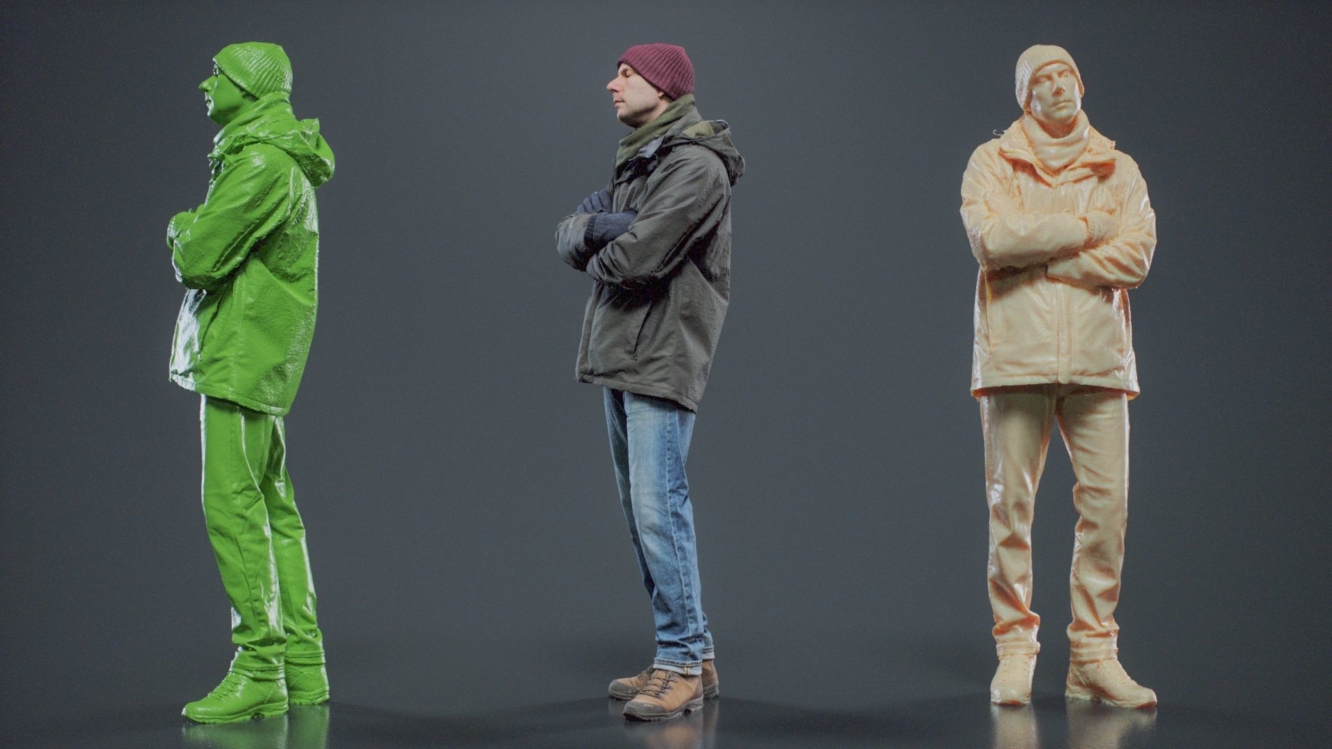 Winter Hiking Man 007 RAW Scan 3D model_10