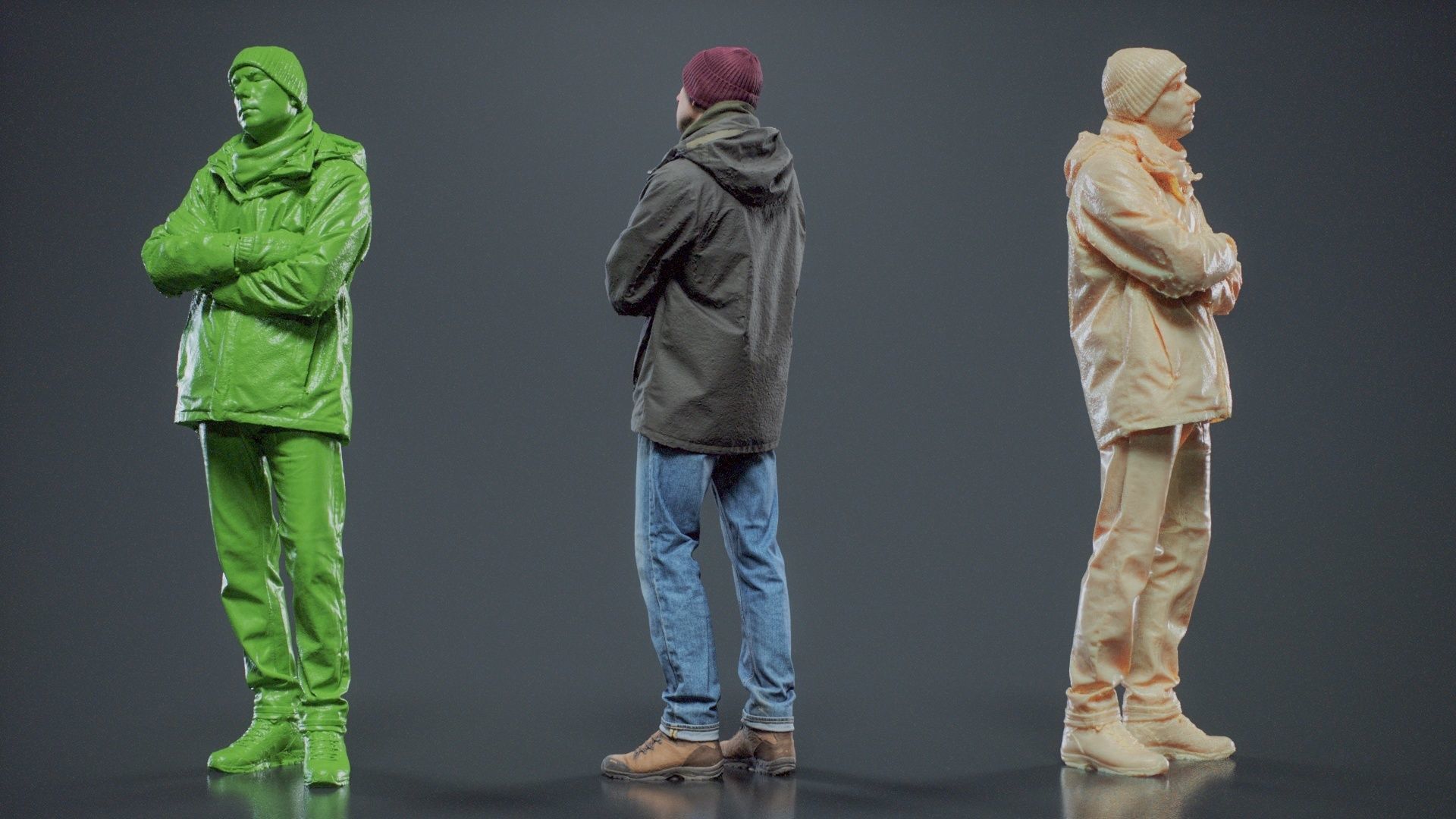 Winter Hiking Man 007 RAW Scan 3D model_8