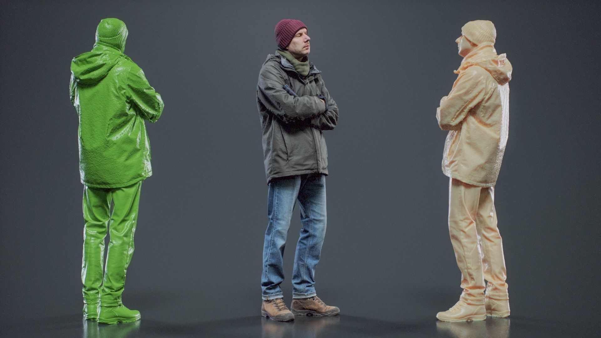 Winter Hiking Man 007 RAW Scan 3D model_2