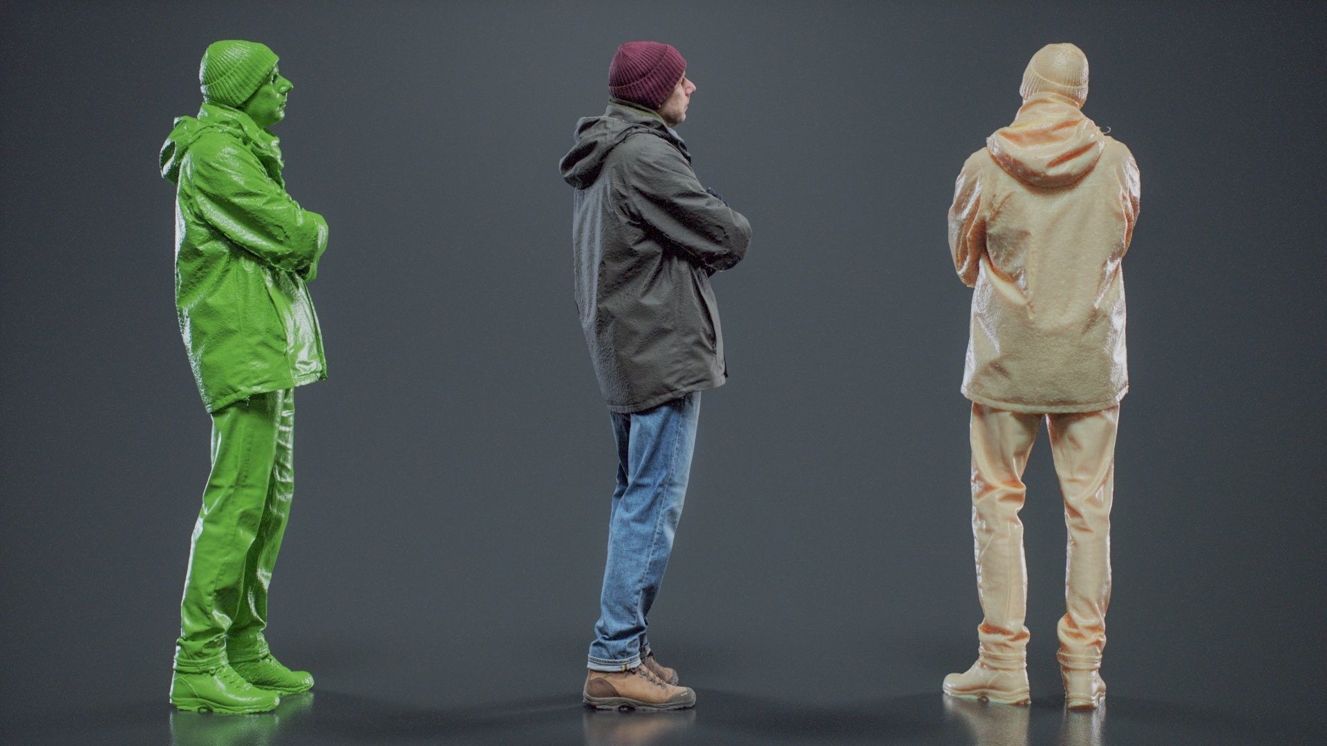 Winter Hiking Man 007 RAW Scan 3D model_4