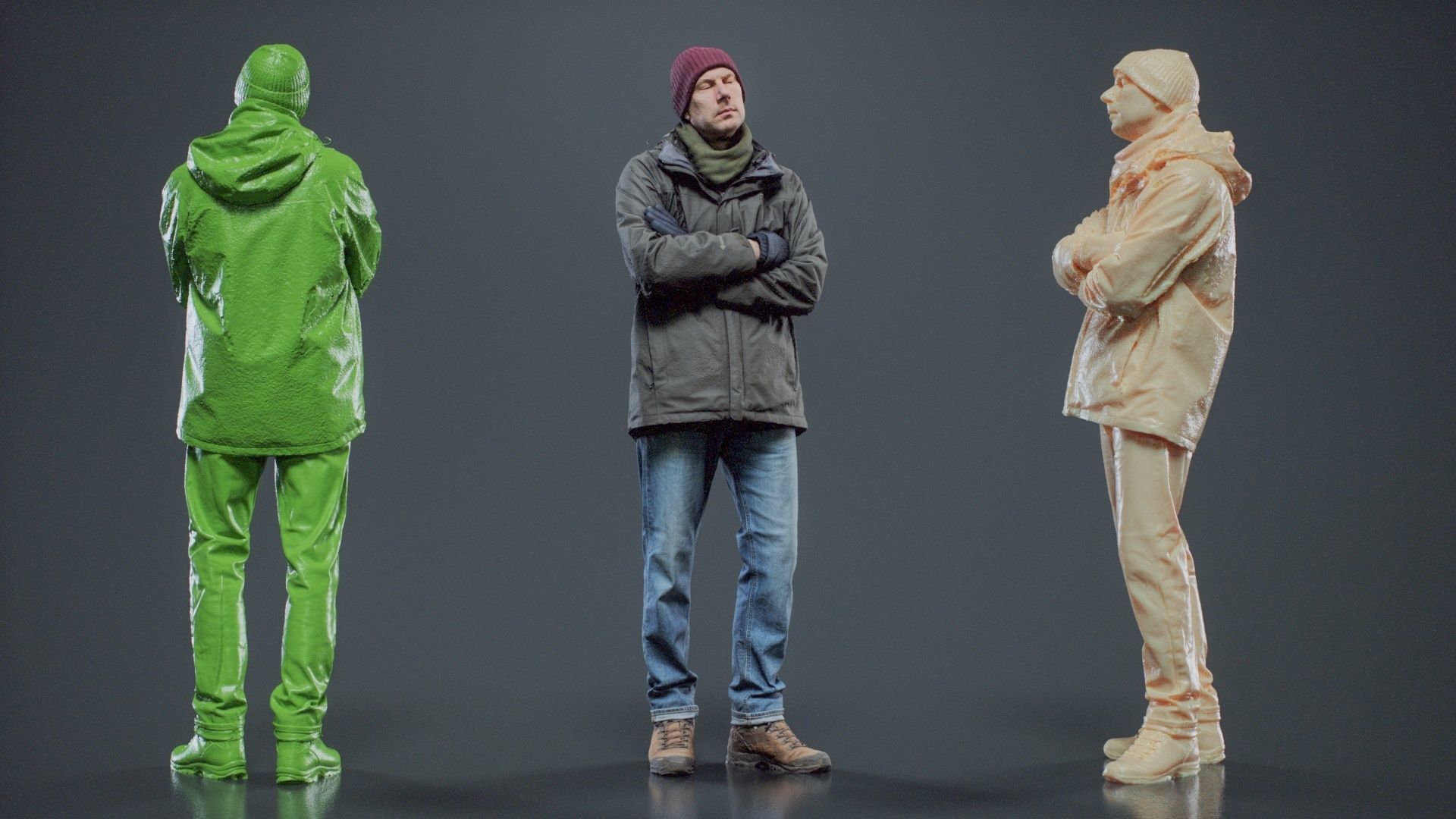 Winter Hiking Man 007 RAW Scan 3D model_1