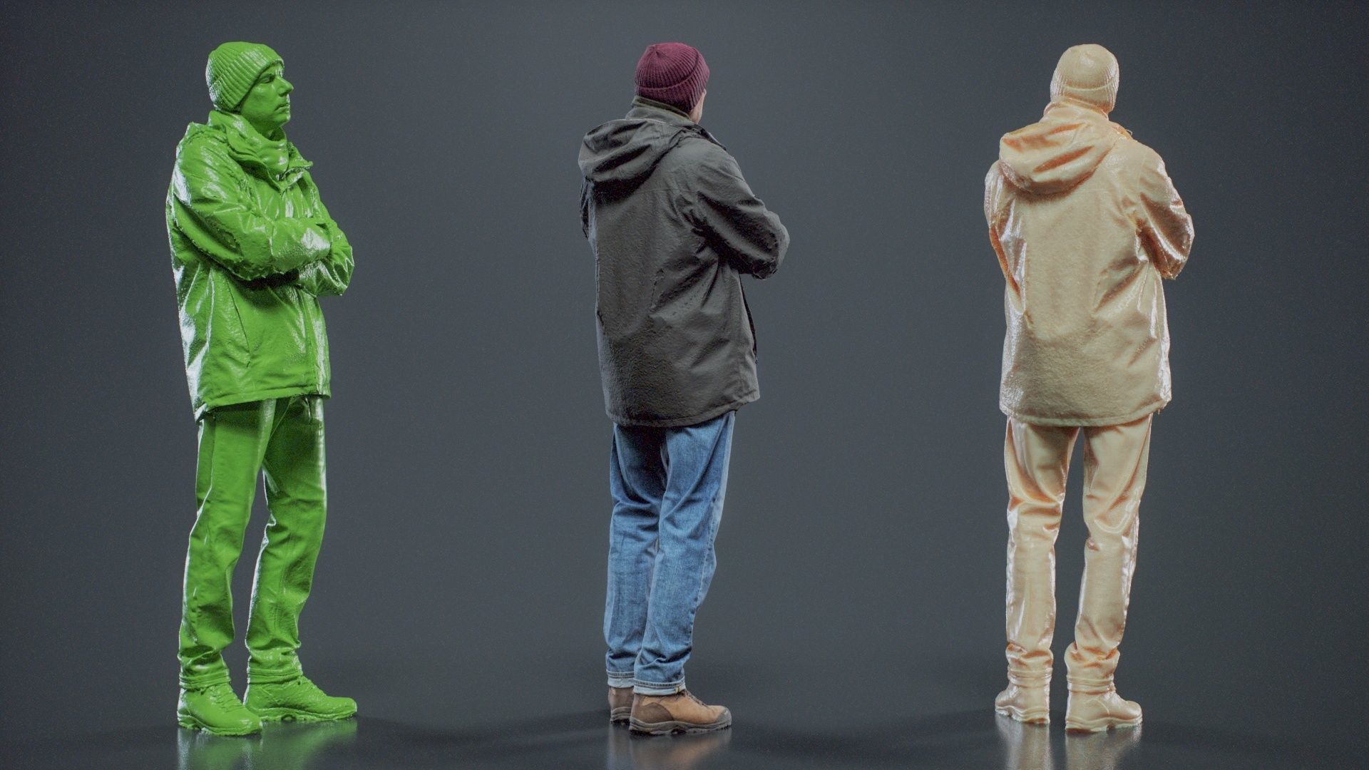 Winter Hiking Man 007 RAW Scan 3D model_5