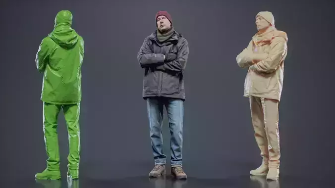 Winter Hiking Man 007 RAW Scan