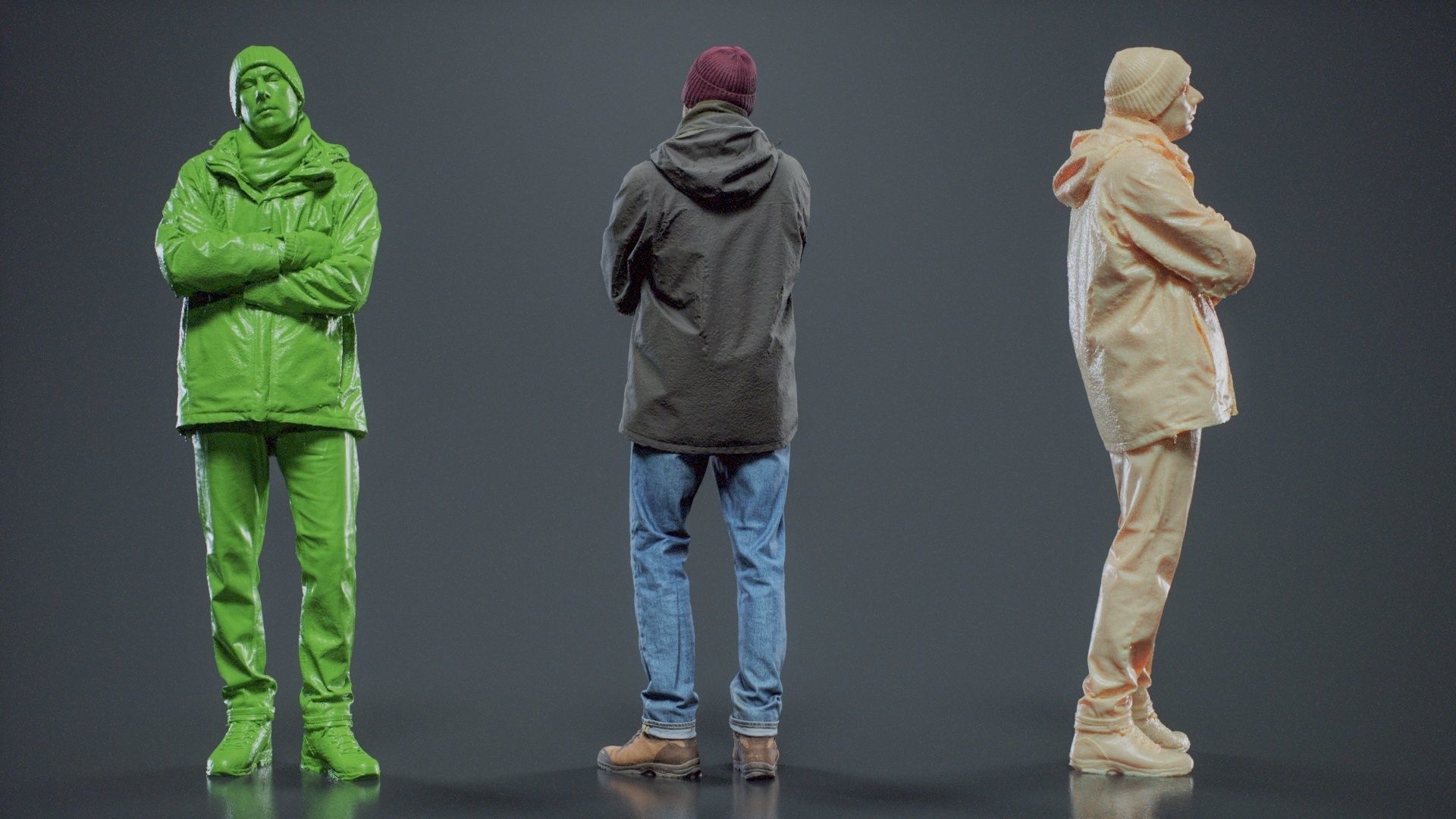 Winter Hiking Man 007 RAW Scan 3D model_7