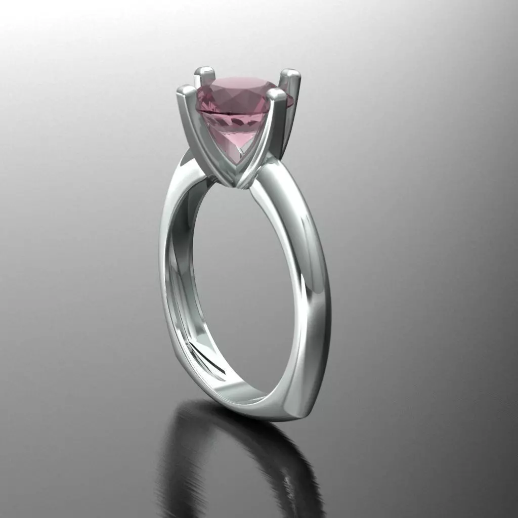 Solitaire Ring Free 3D print model_0