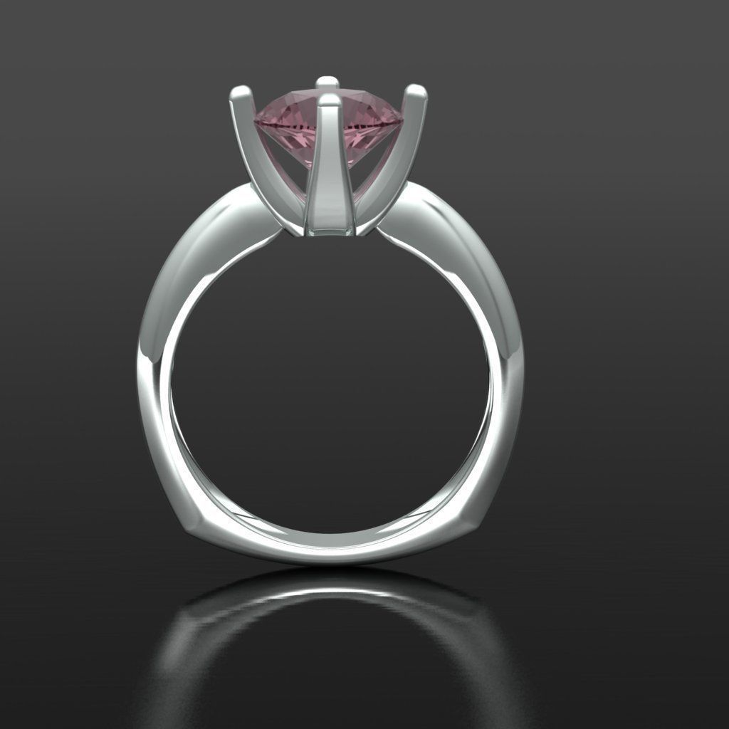 Solitaire Ring Free 3D print model_1