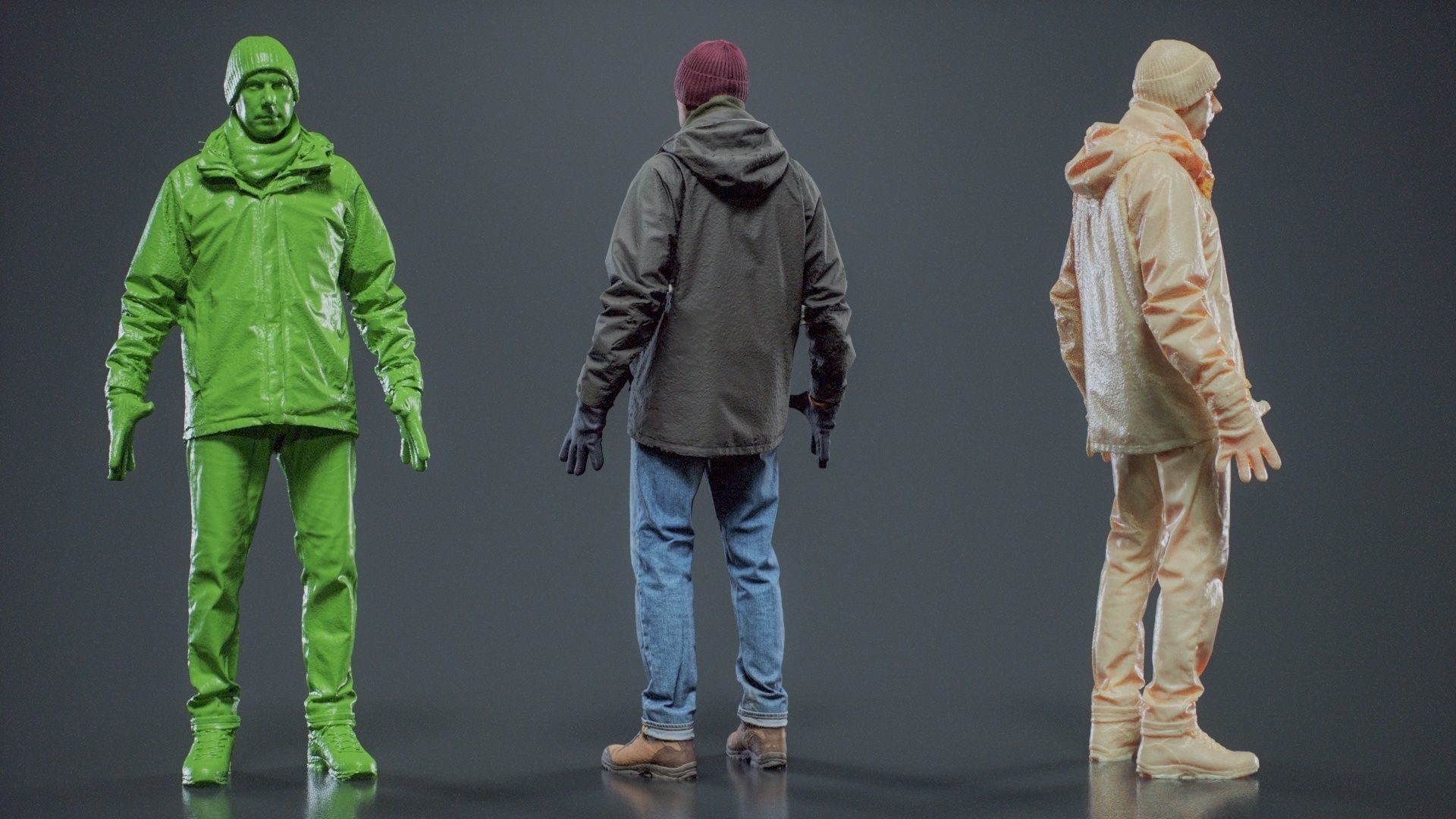 Winter Hiking Man 001 RAW Scan 3D model_7