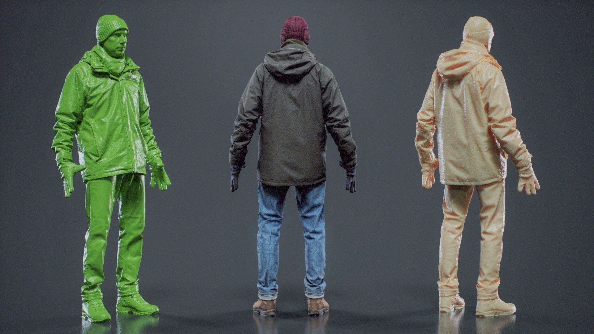 Winter Hiking Man 001 RAW Scan 3D model_6