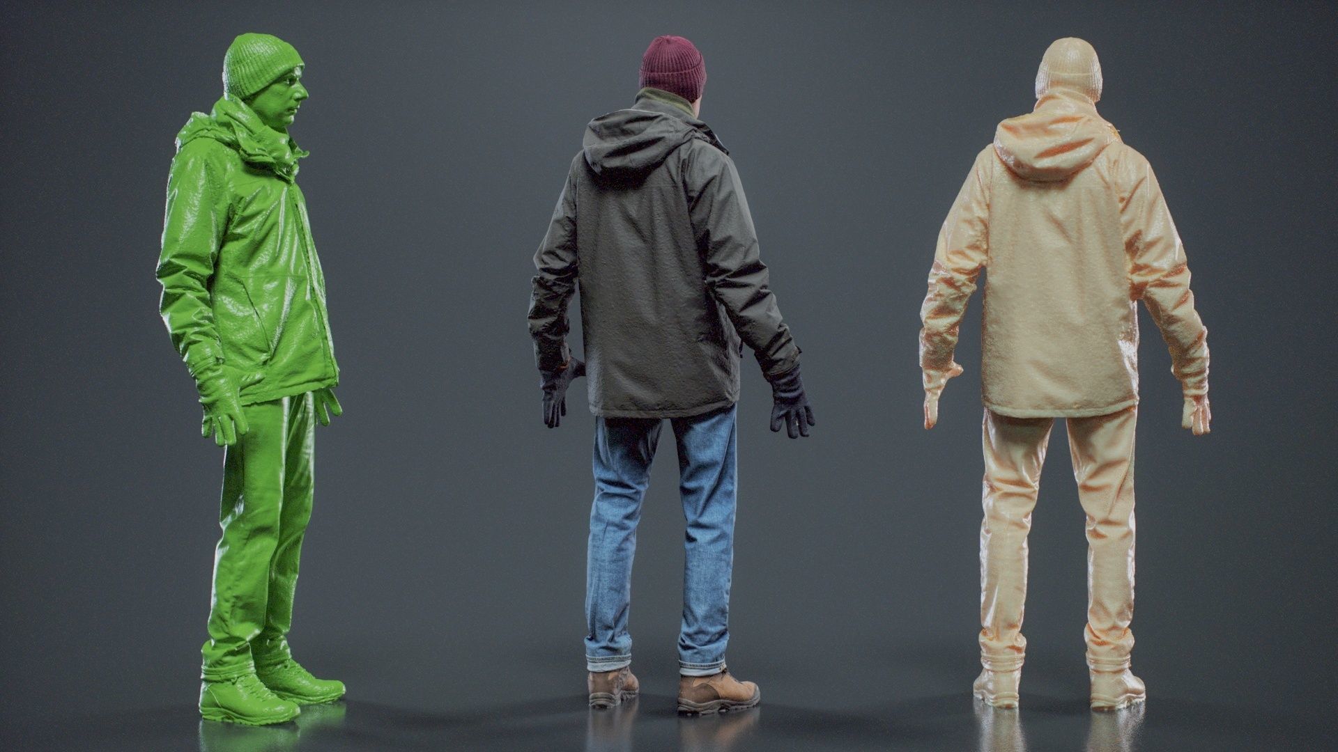 Winter Hiking Man 001 RAW Scan 3D model_5