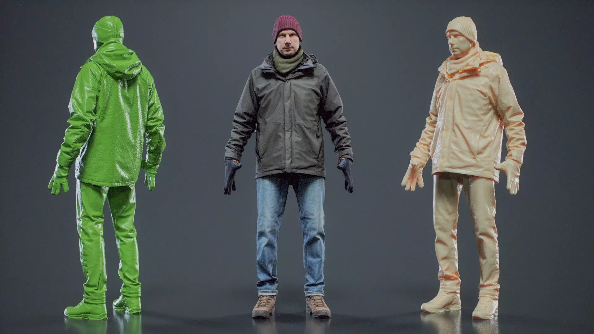 Winter Hiking Man 001 RAW Scan 3D model_0