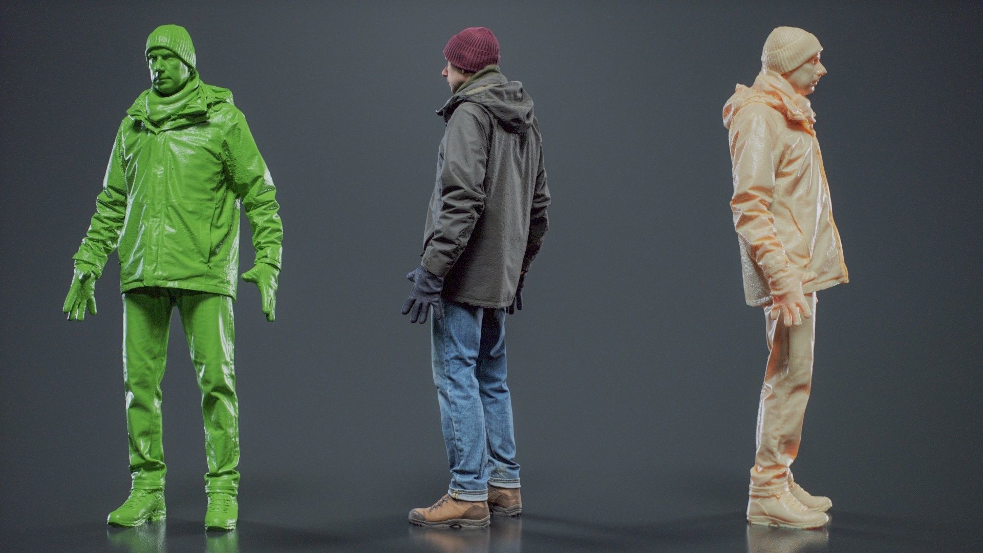 Winter Hiking Man 001 RAW Scan 3D model_8