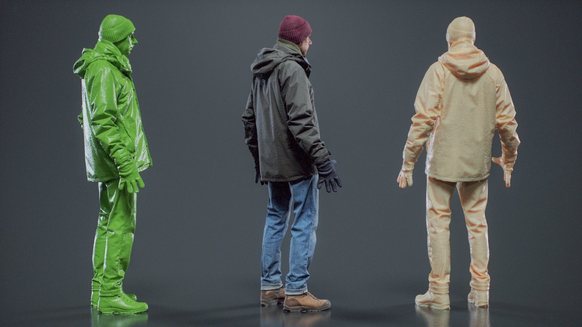 Winter Hiking Man 001 RAW Scan 3D model_4