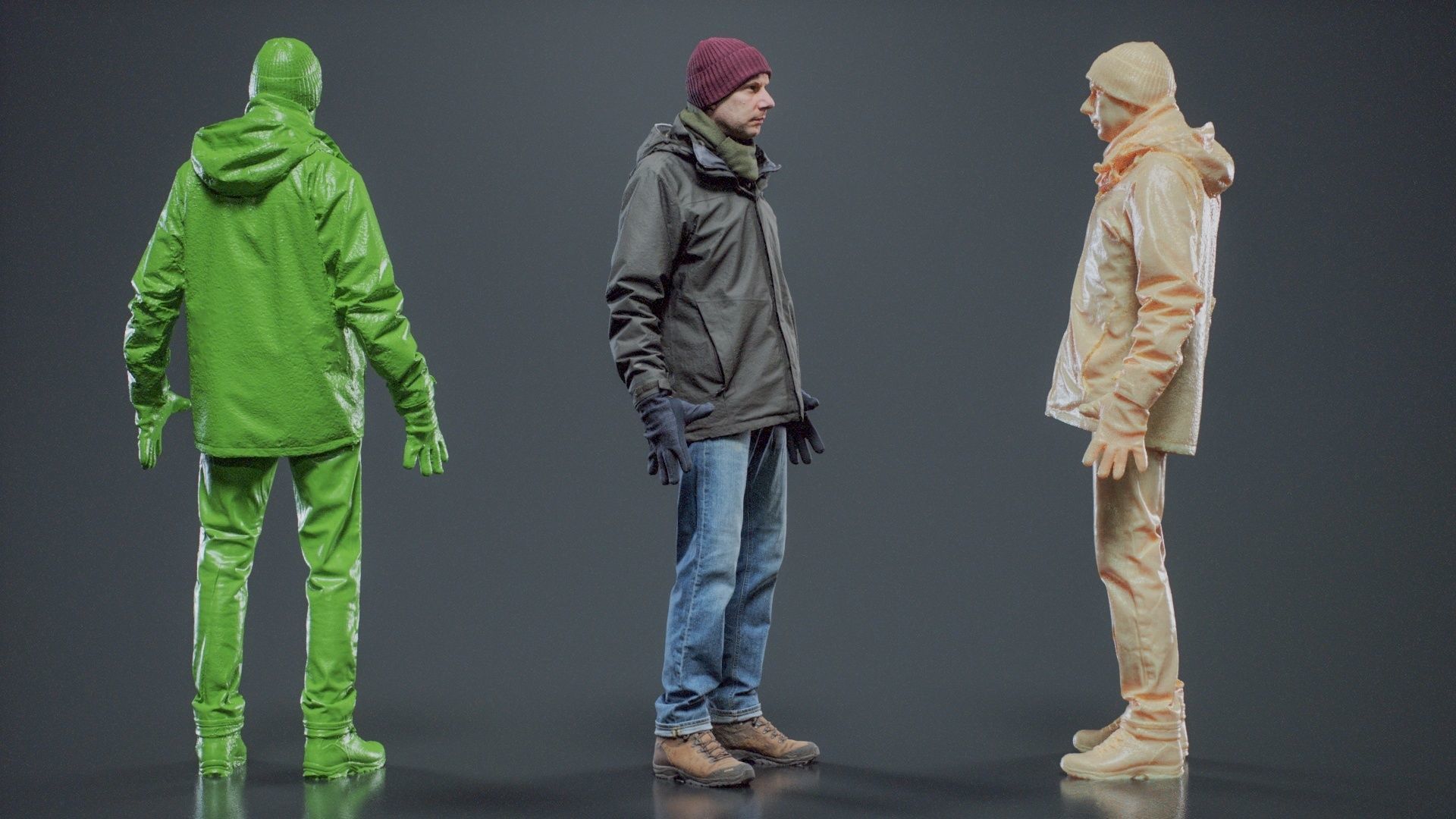 Winter Hiking Man 001 RAW Scan 3D model_2