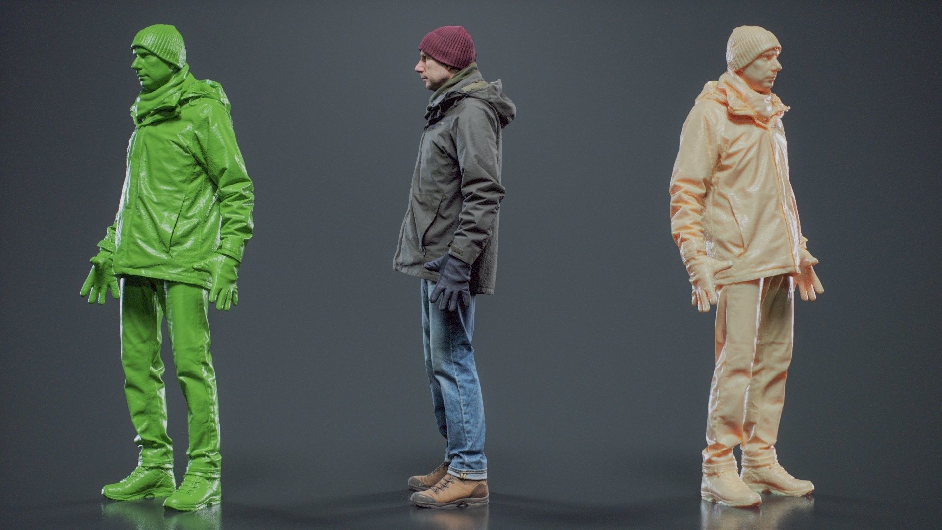 Winter Hiking Man 001 RAW Scan 3D model_9