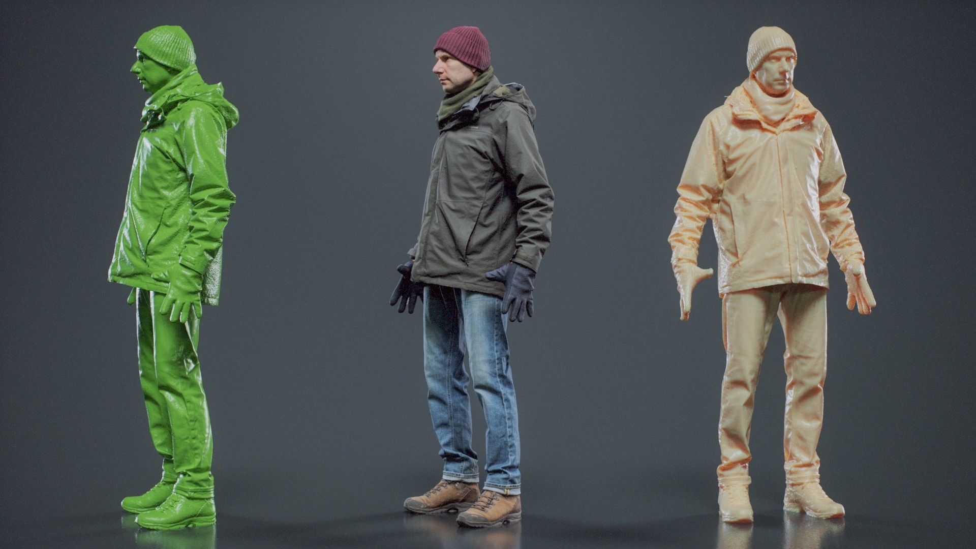 Winter Hiking Man 001 RAW Scan 3D model_10