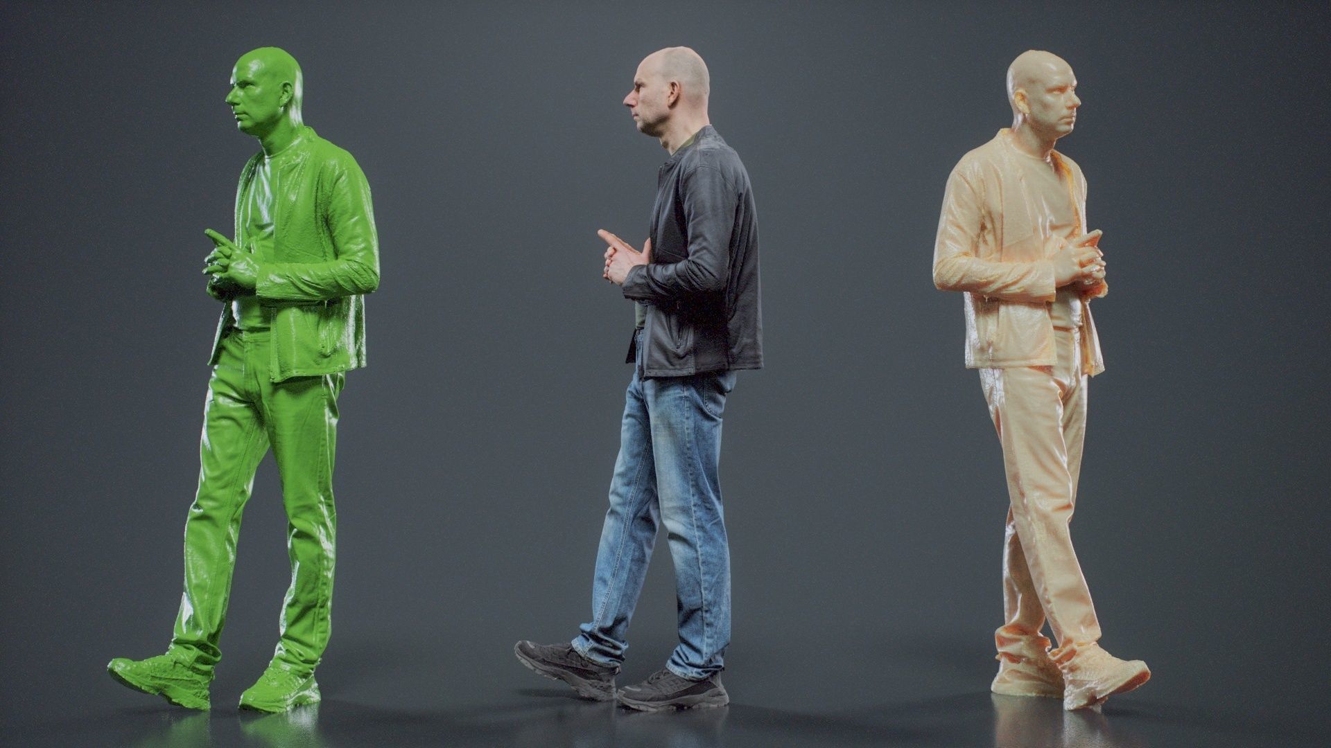 Tough Guy In Leather Jacket 008 RAW Scan 3D model_9