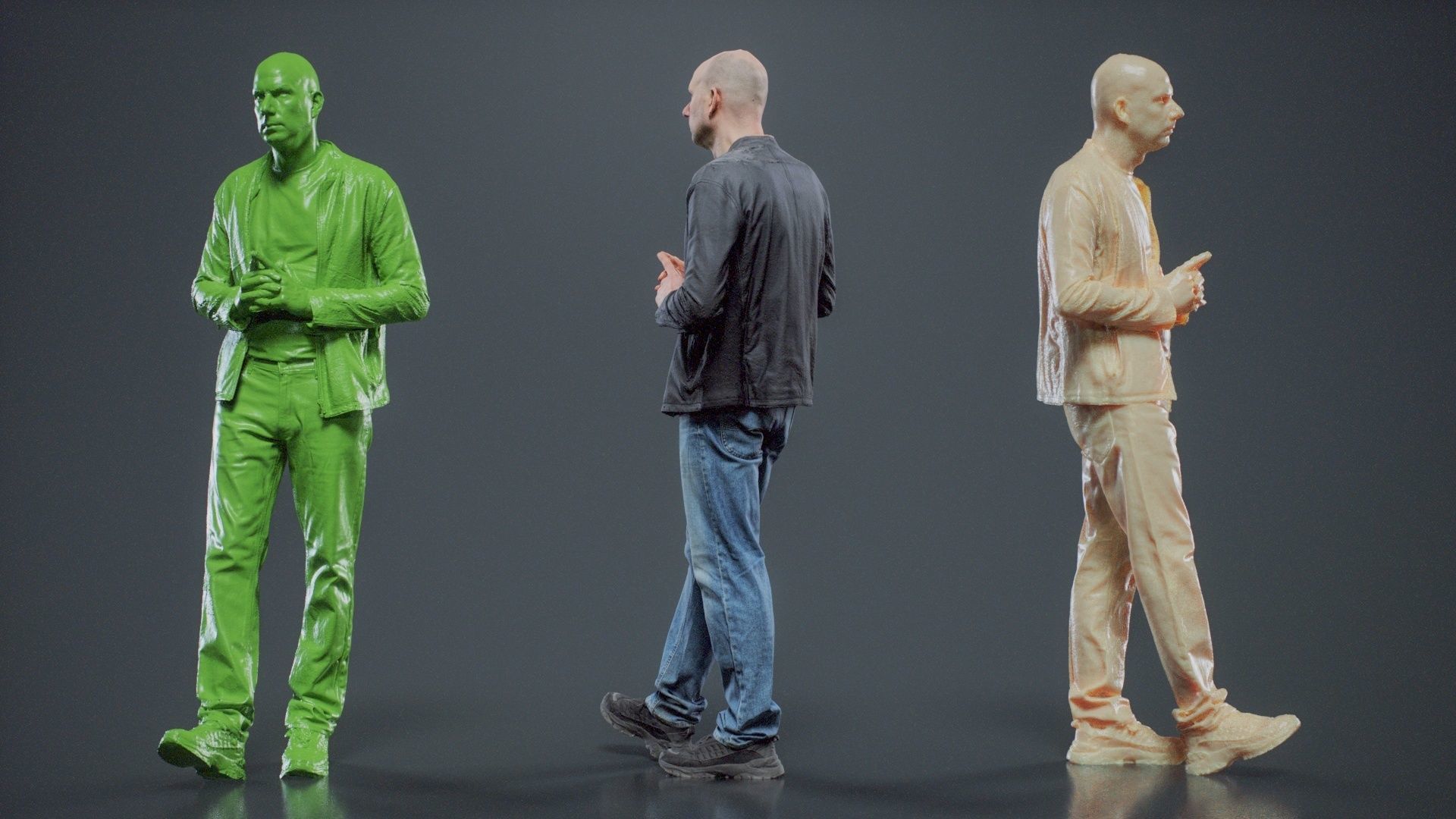 Tough Guy In Leather Jacket 008 RAW Scan 3D model_8