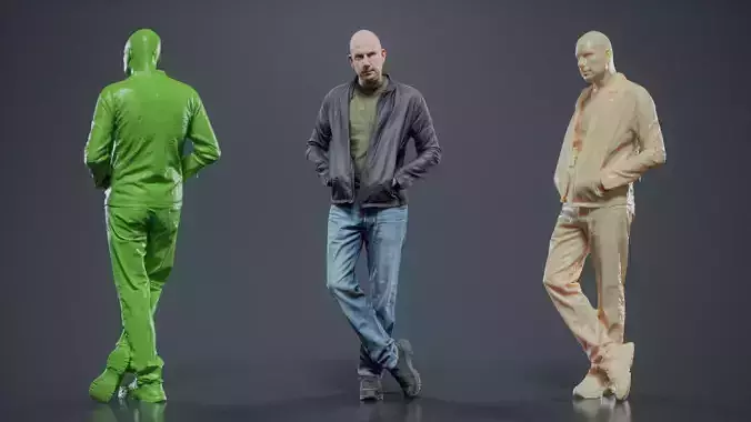 Tough Guy In Leather Jacket 007 RAW Scan