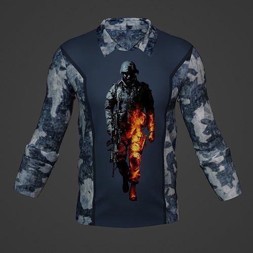 Military Soldier Clothing T-shirt Low-poly 3D model