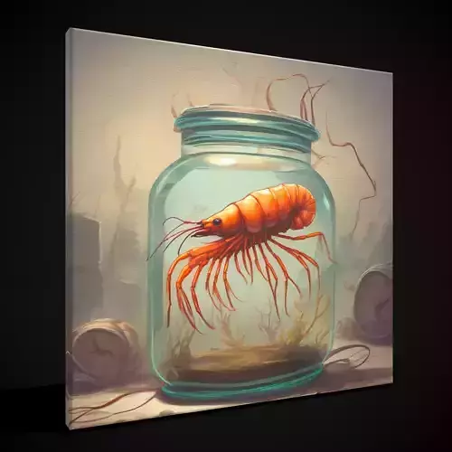 Shrimp in a Jar Painting