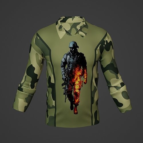 Military Soldier Clothing T-shirt Low-poly 3D model