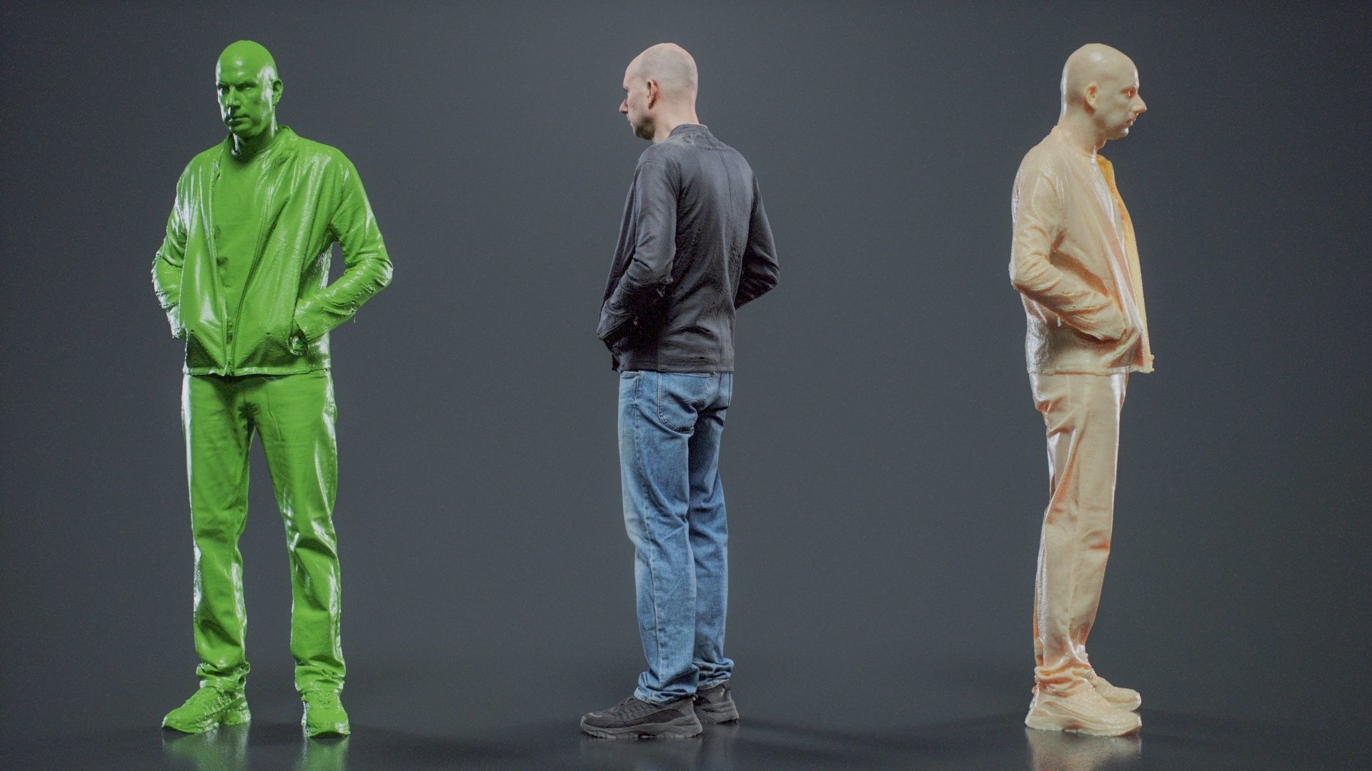 Tough Guy In Leather Jacket 002 RAW Scan 3D model_8