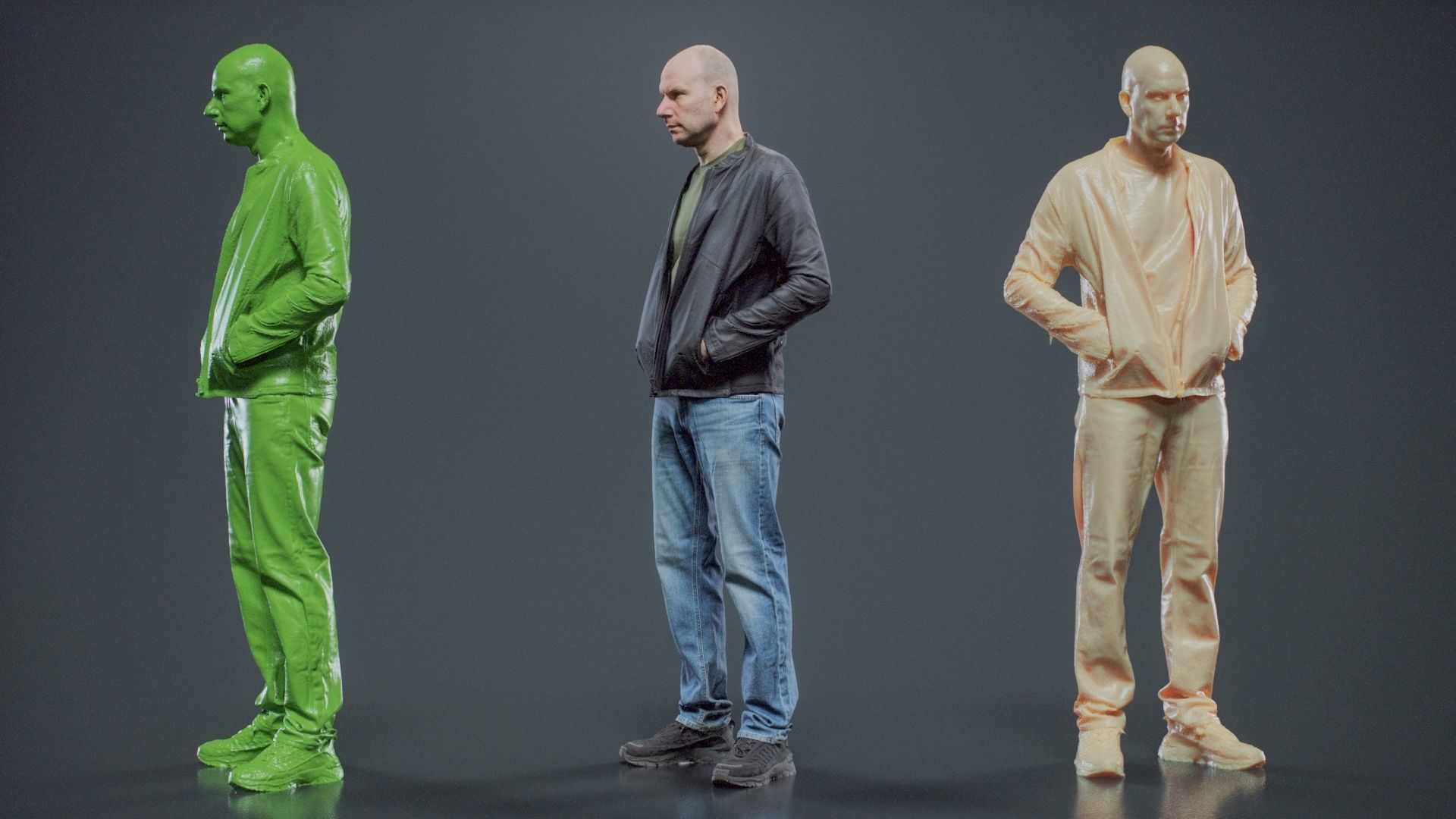 Tough Guy In Leather Jacket 002 RAW Scan 3D model_10