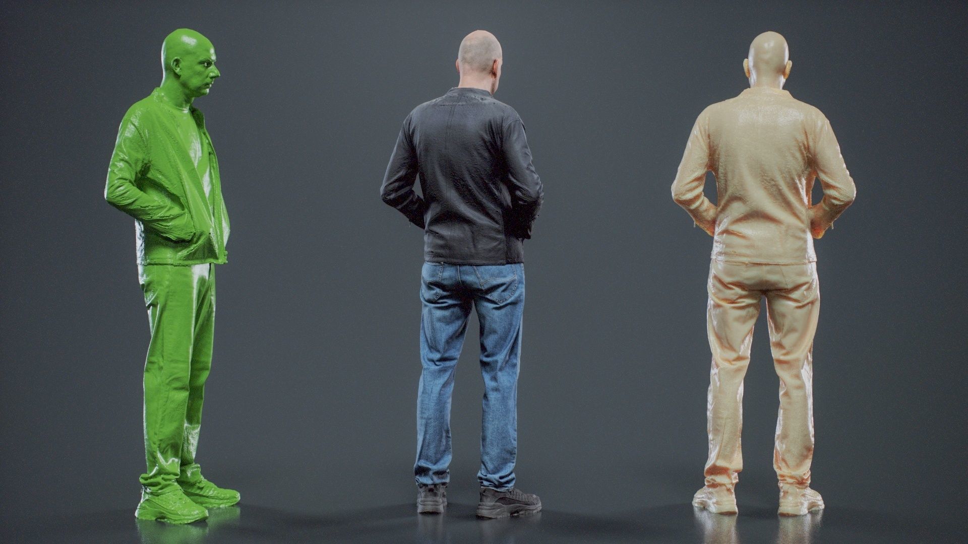 Tough Guy In Leather Jacket 002 RAW Scan 3D model_5