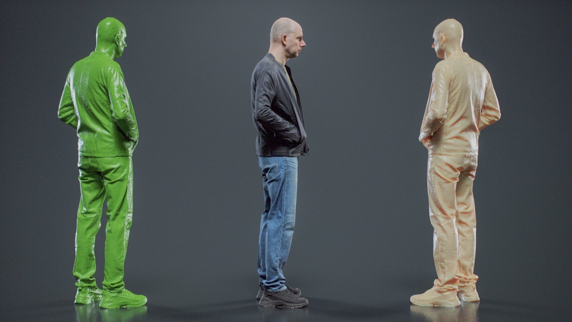 Tough Guy In Leather Jacket 002 RAW Scan 3D model_3