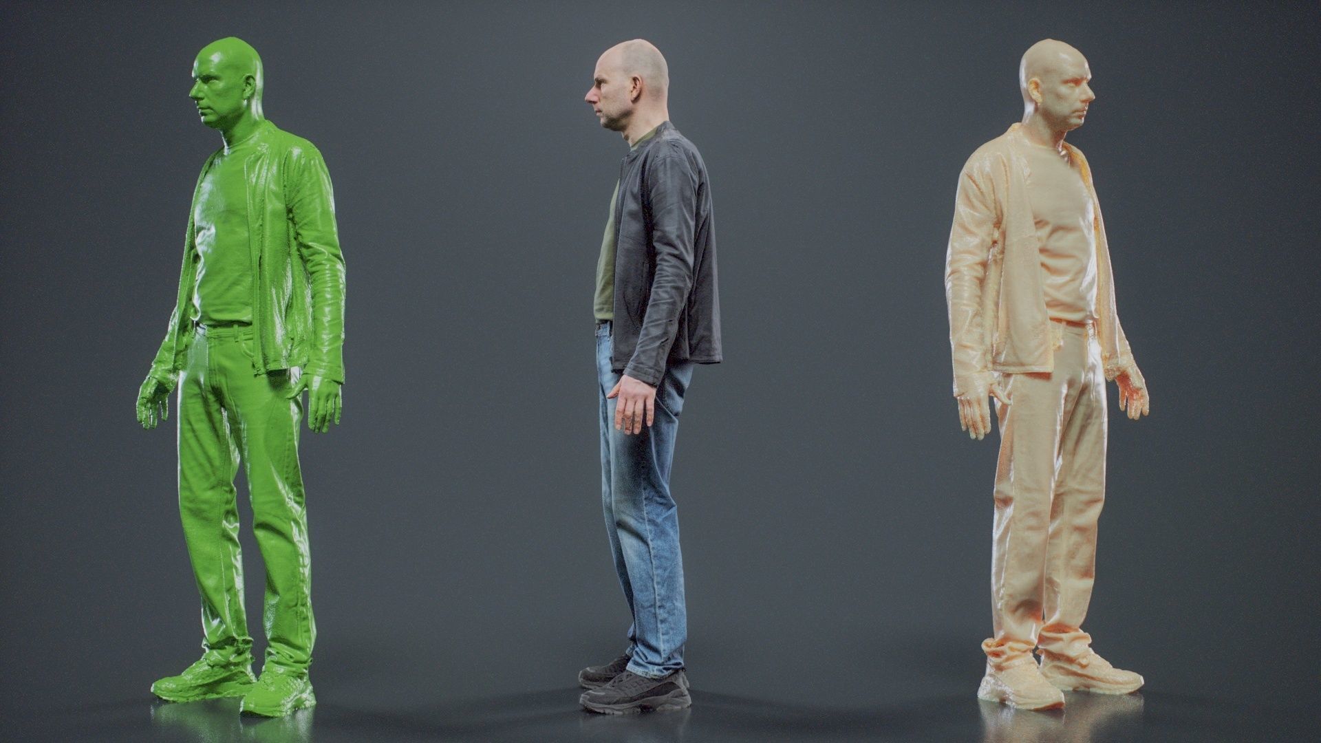 Tough Guy In Leather Jacket 001 RAW Scan 3D model_9