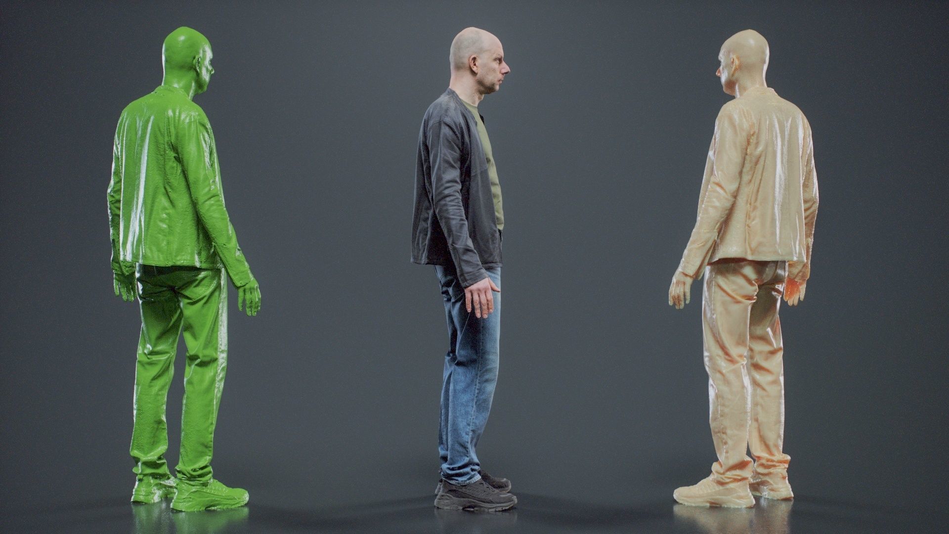 Tough Guy In Leather Jacket 001 RAW Scan 3D model_3