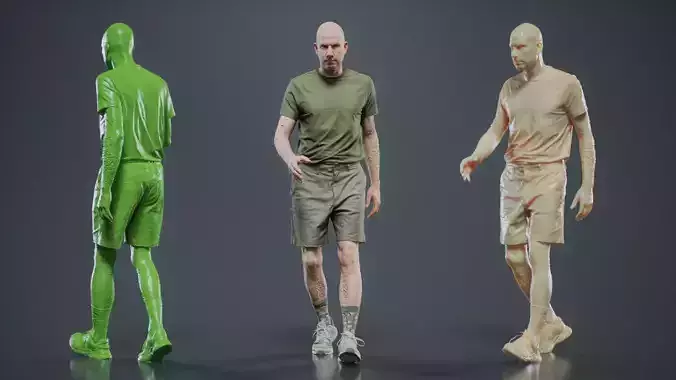 Sushi Scout Man 003 RAW Scan 3D model
