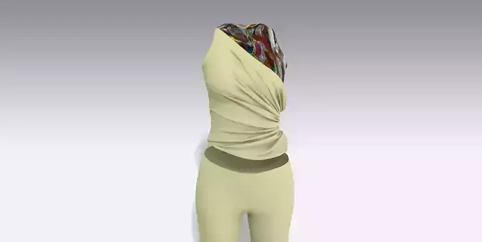 gathered crop top and pants