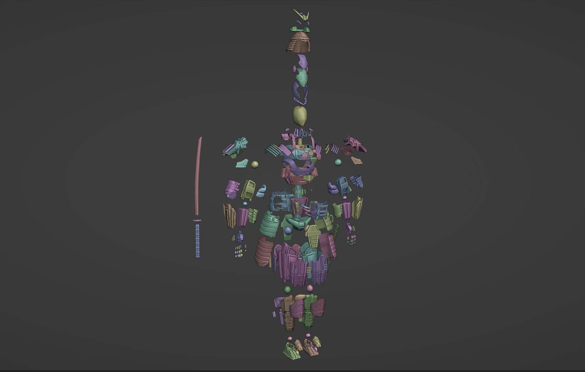 Samurai Sentinel 3D model_6