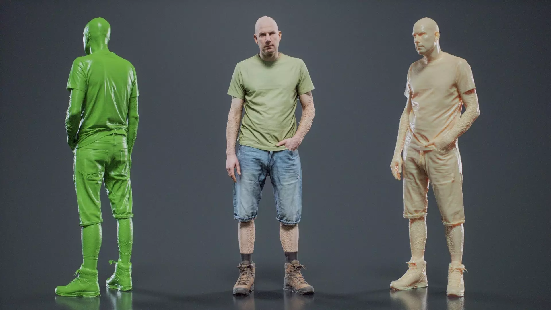 Summer Walking Man 004 RAW Scan 3D model