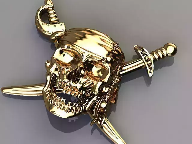 pirate skull zbrush version  3D print model