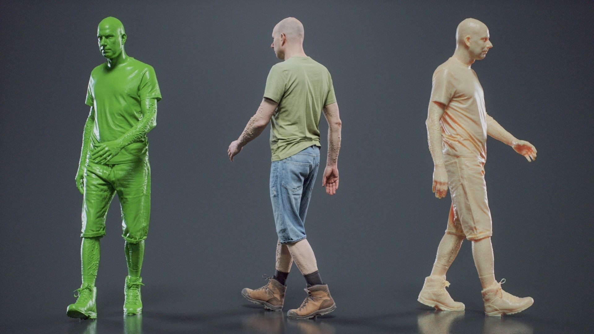 Summer Walking Man 002 RAW Scan 3D model_8