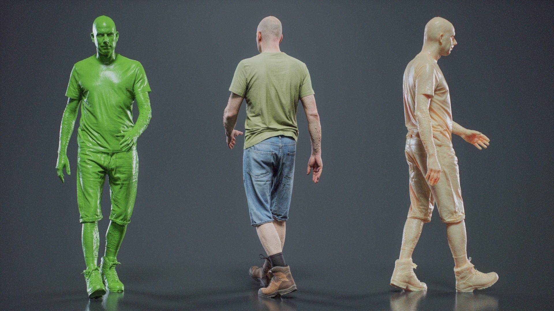 Summer Walking Man 002 RAW Scan 3D model_7