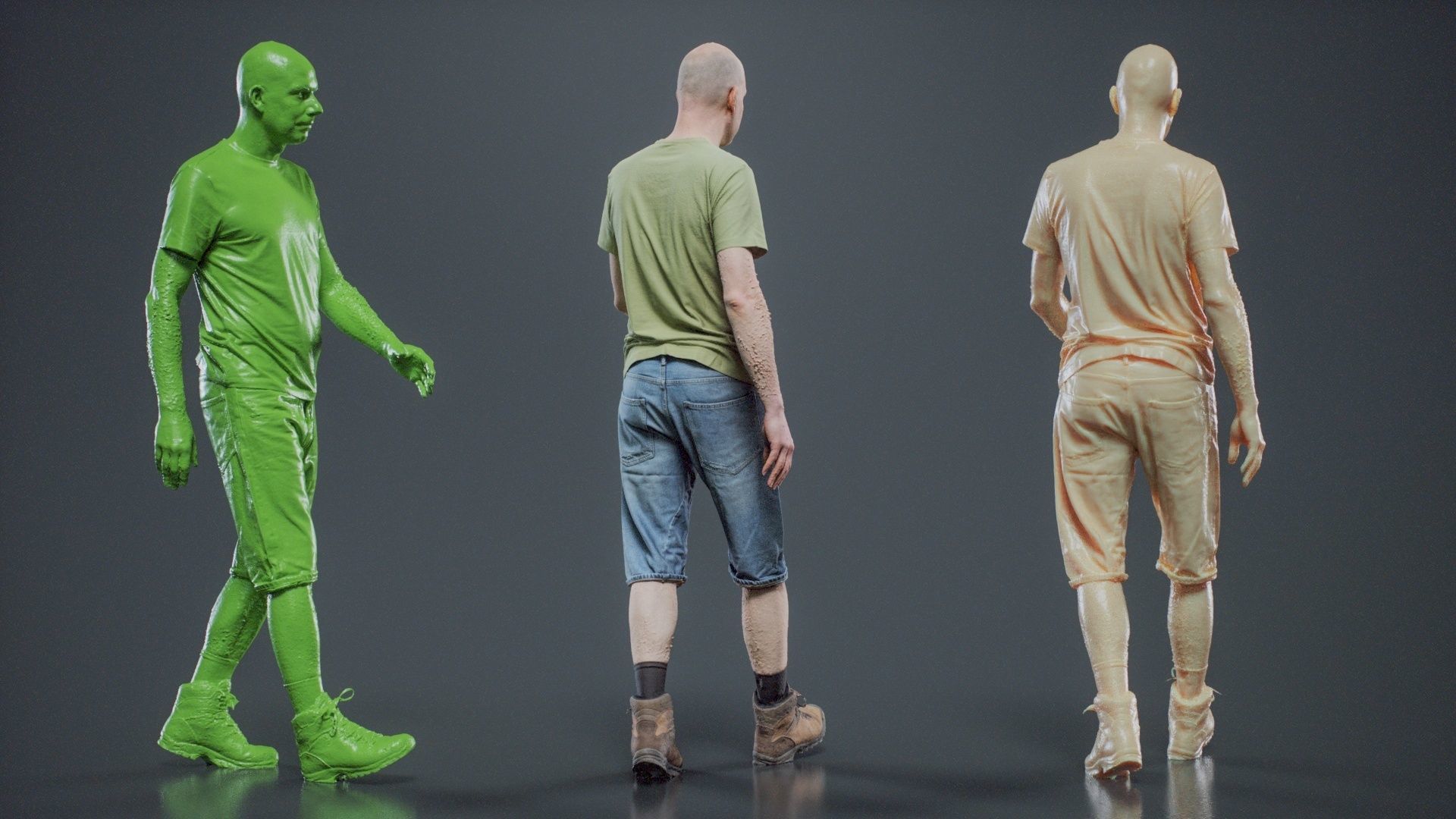 Summer Walking Man 002 RAW Scan 3D model_5