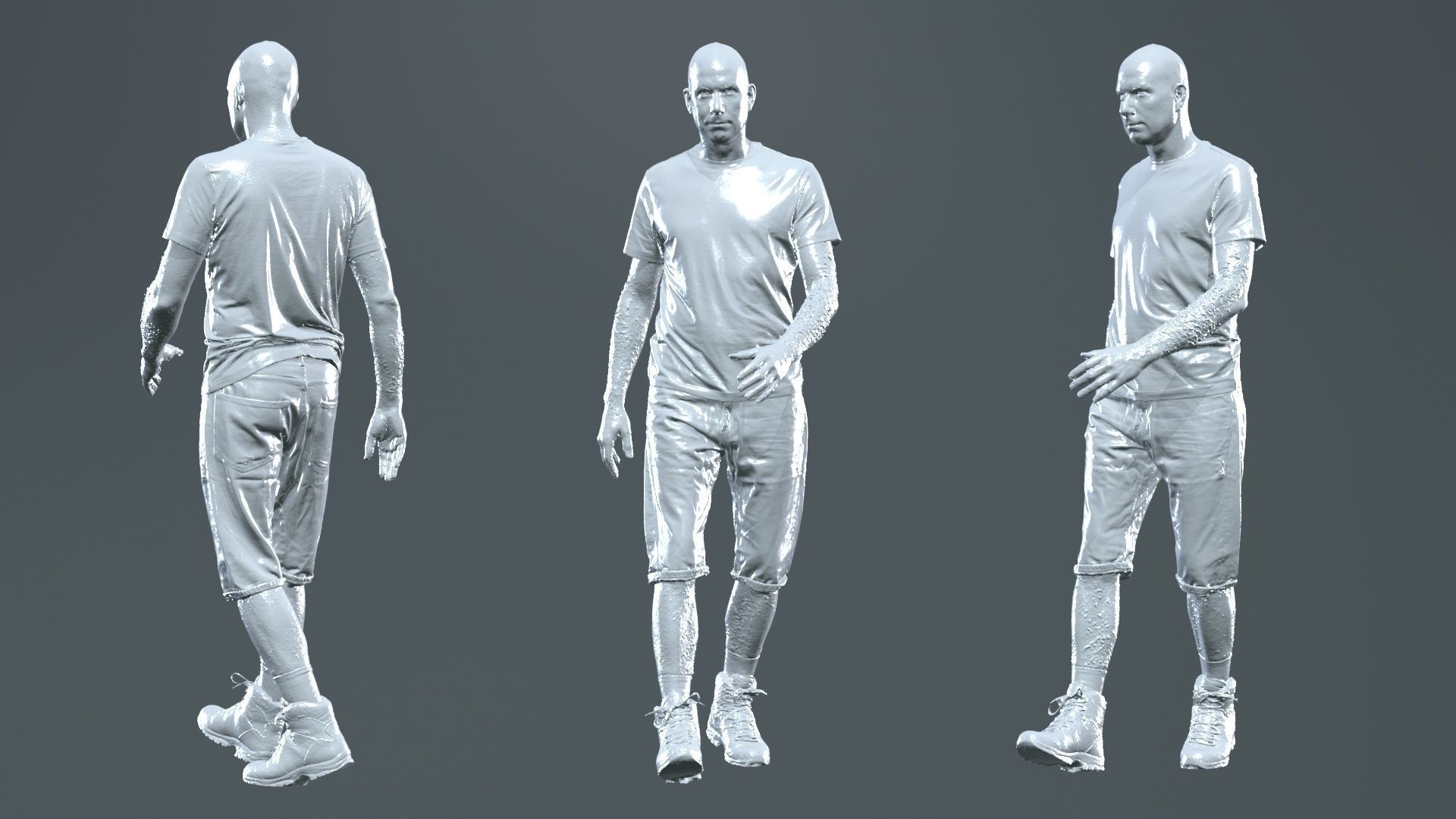 Summer Walking Man 002 RAW Scan 3D model_12