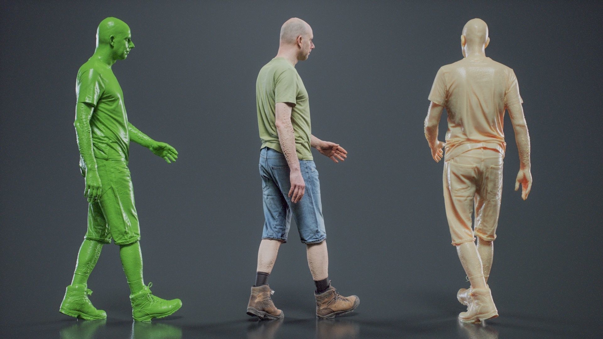 Summer Walking Man 002 RAW Scan 3D model_4