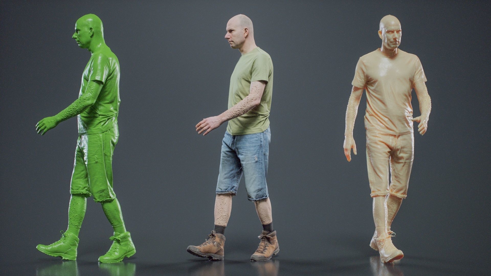 Summer Walking Man 002 RAW Scan 3D model_10